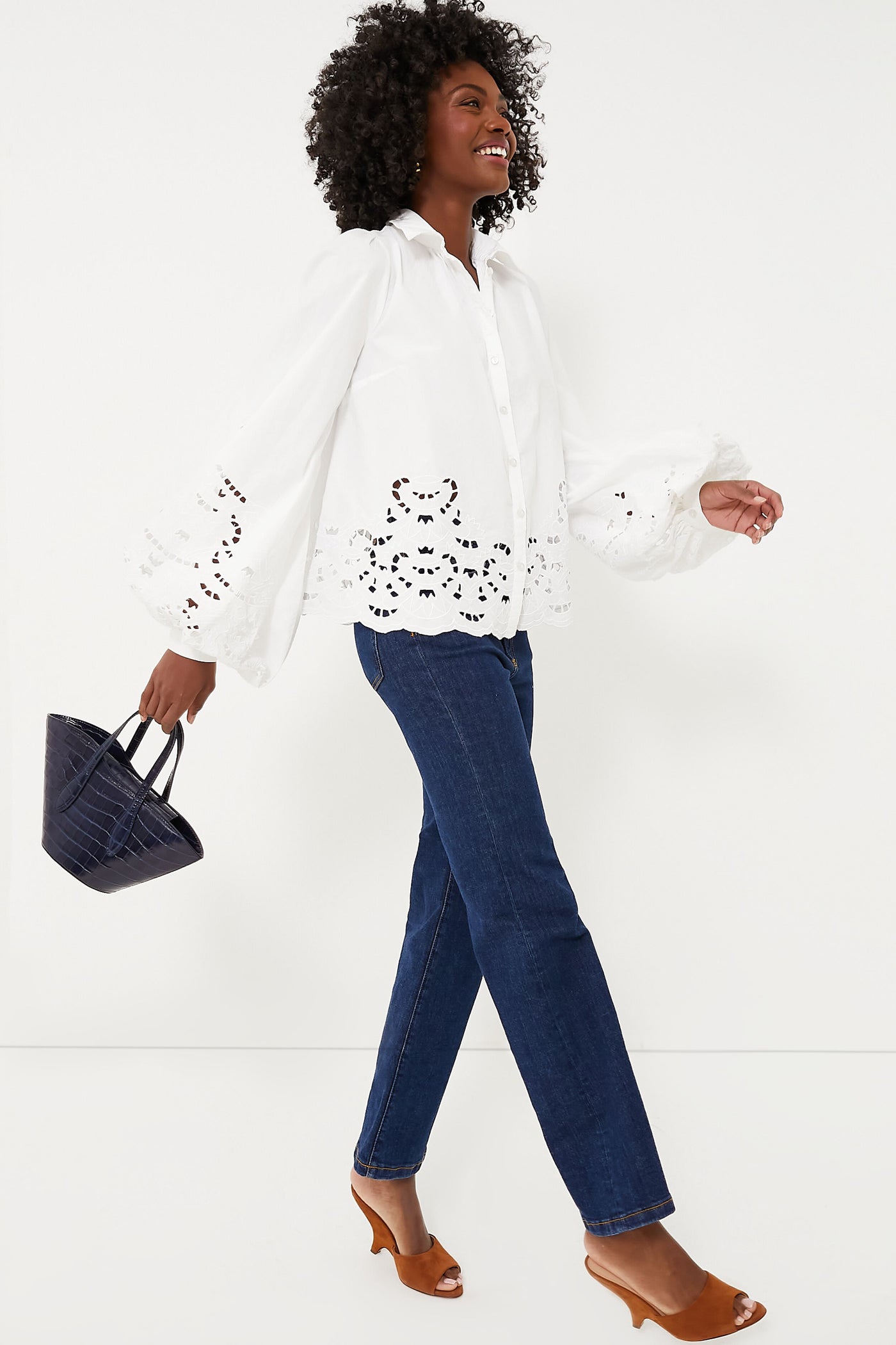 Poplin Lace Blouse