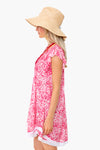 Pink Hortensia Sasha Trimmed Mini Dress