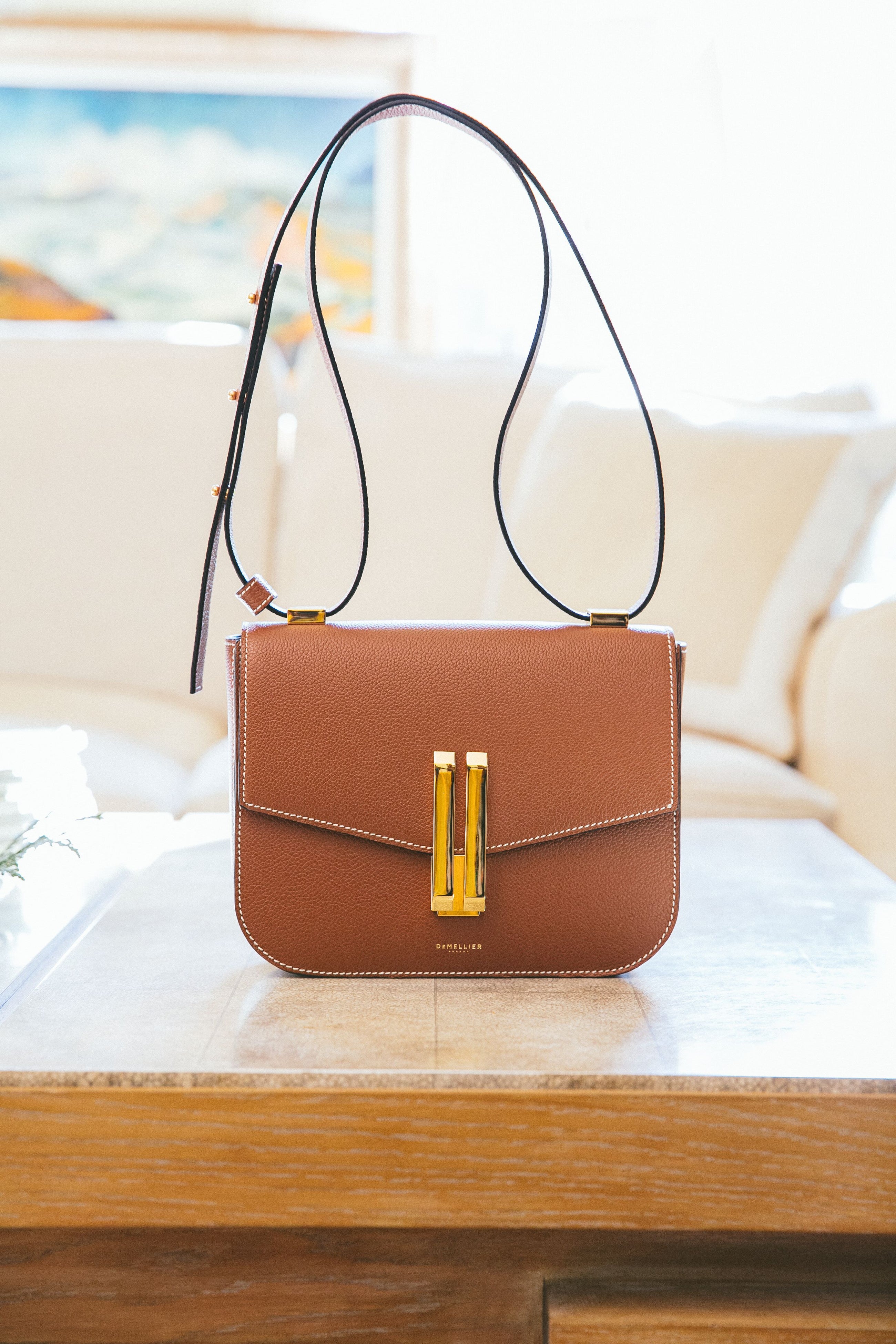 Tan with Contrast Stitching Vancouver Bag