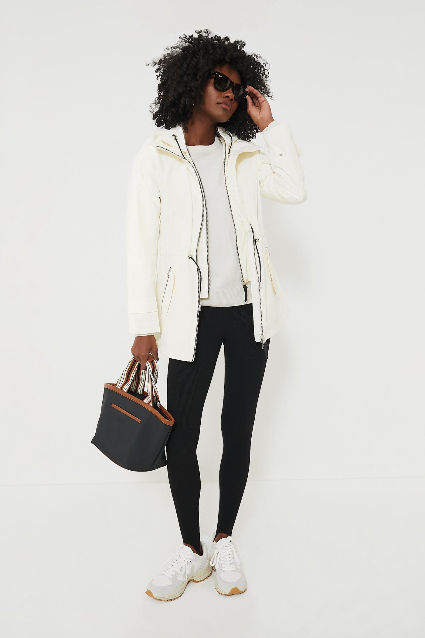 White Pierre Natural Venturi Sneakers