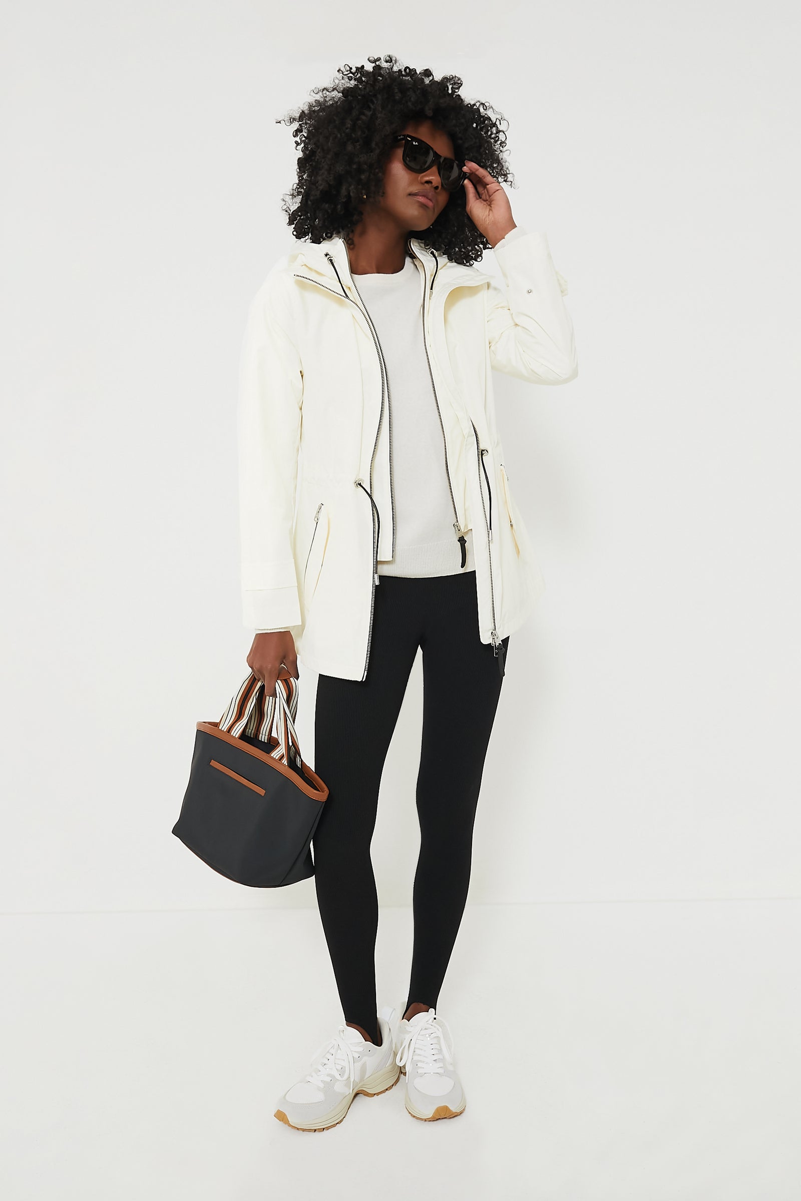 White Pierre Natural Venturi Sneakers