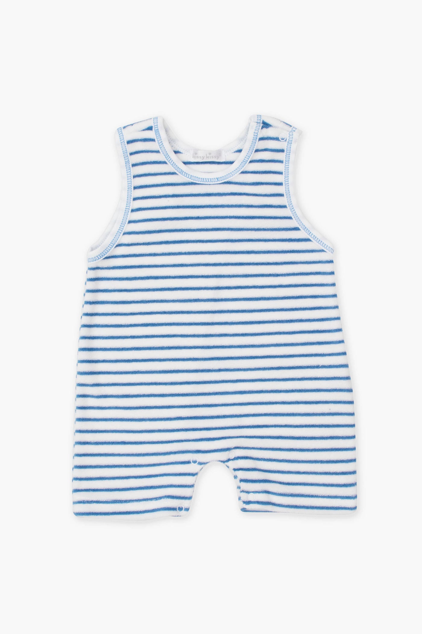 Blue Terry Sleeveless Play Overall