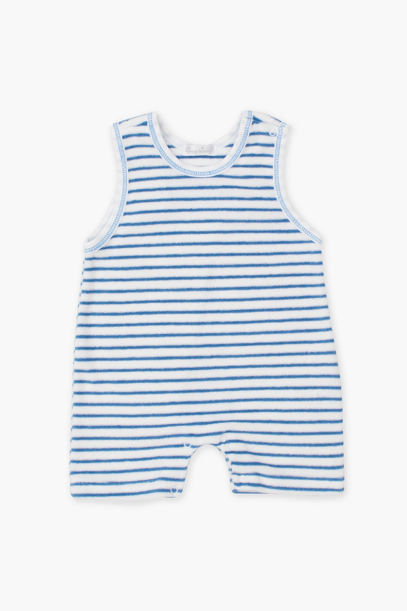 Blue Terry Sleeveless Play Overall