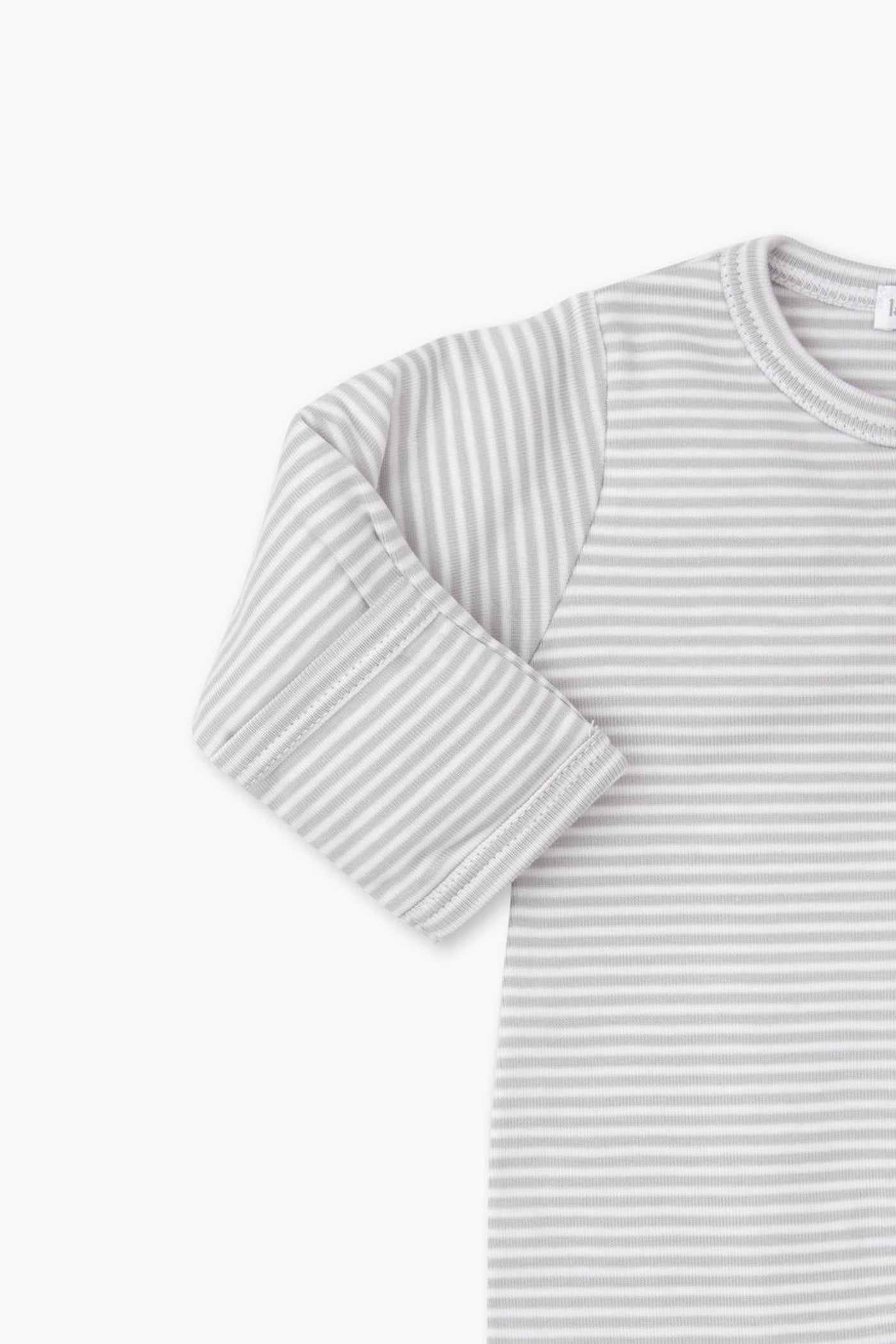 Gray Classic Rib Zipper Footie