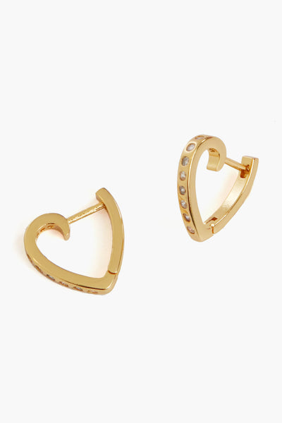 KIKICHIC | NYC | Medium Size Heart Shape Thin Hoops Earrings Hypoallergenic  in 14k Gold and Silver.