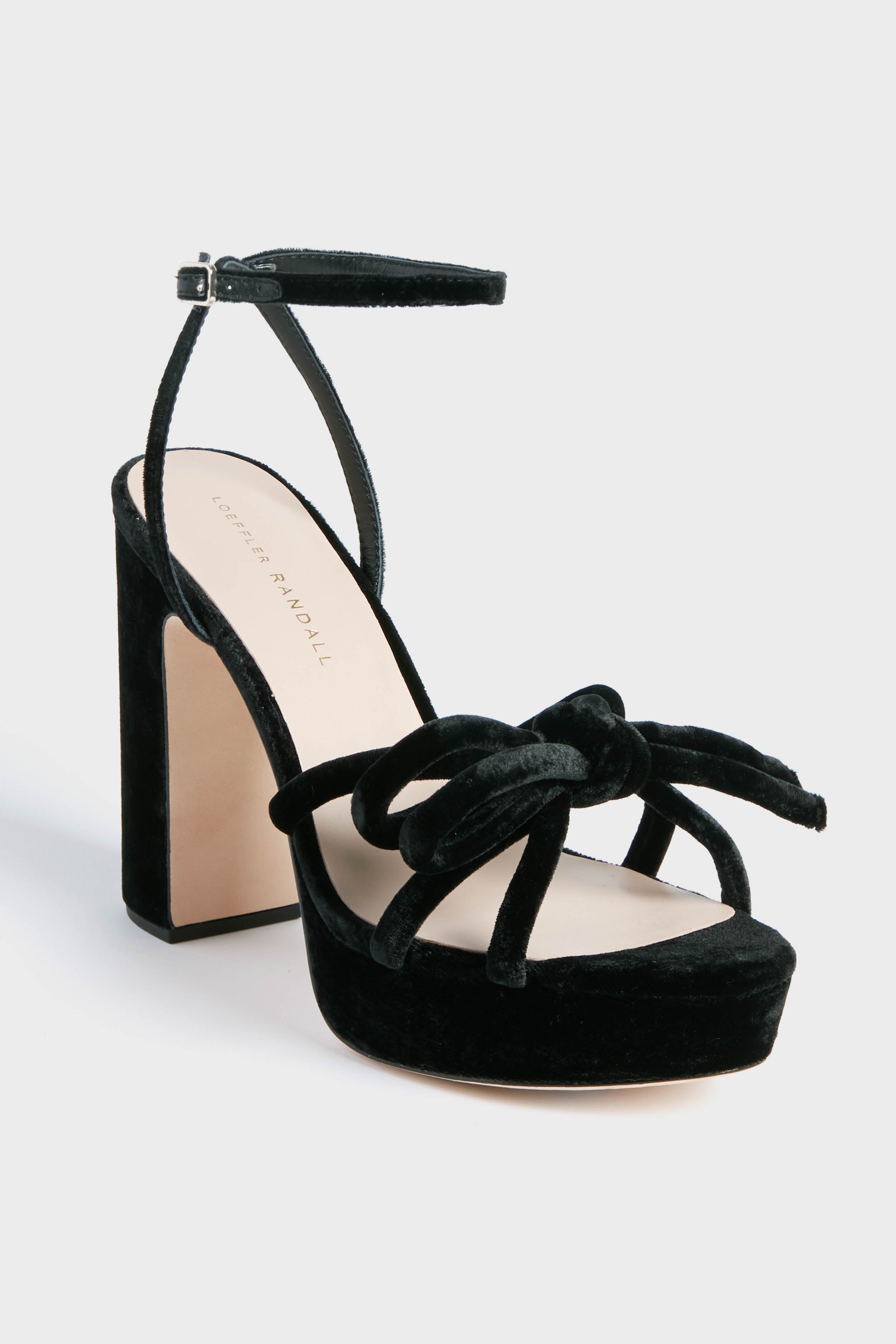 TUK Footwear Womens Black Velvet Bow Spice Platform Heel Size 10 | eBay