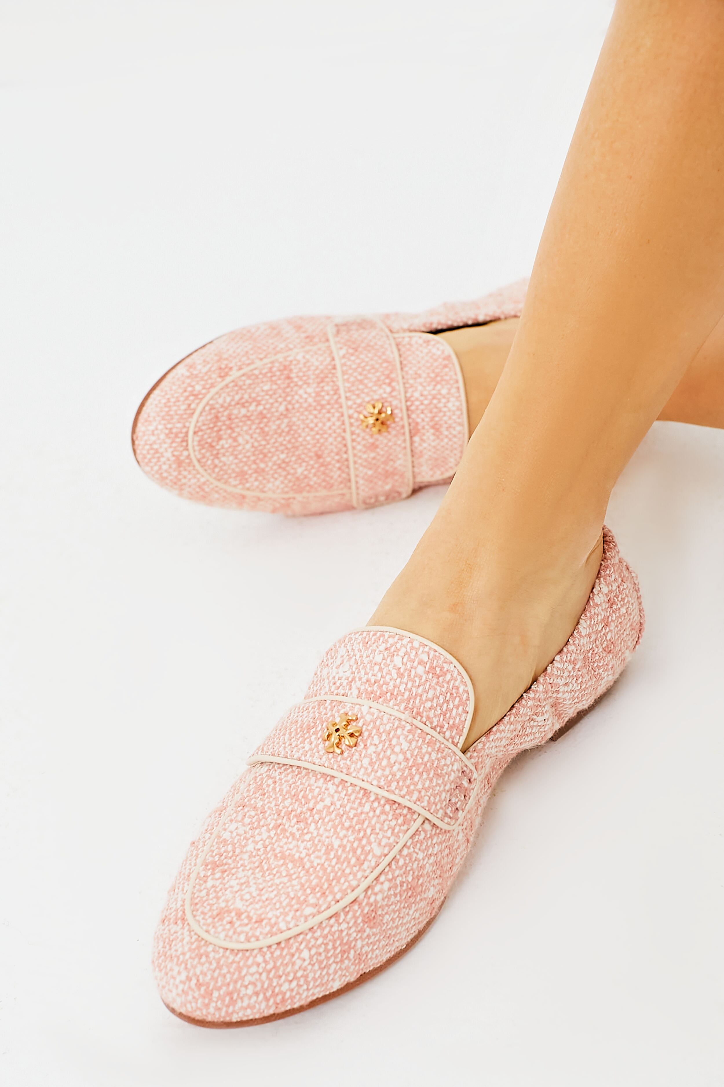 Peach Ivory and New Cream Ballet Loafer | Tory Burch