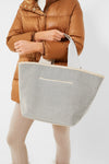 Gray Marled Tote Bag