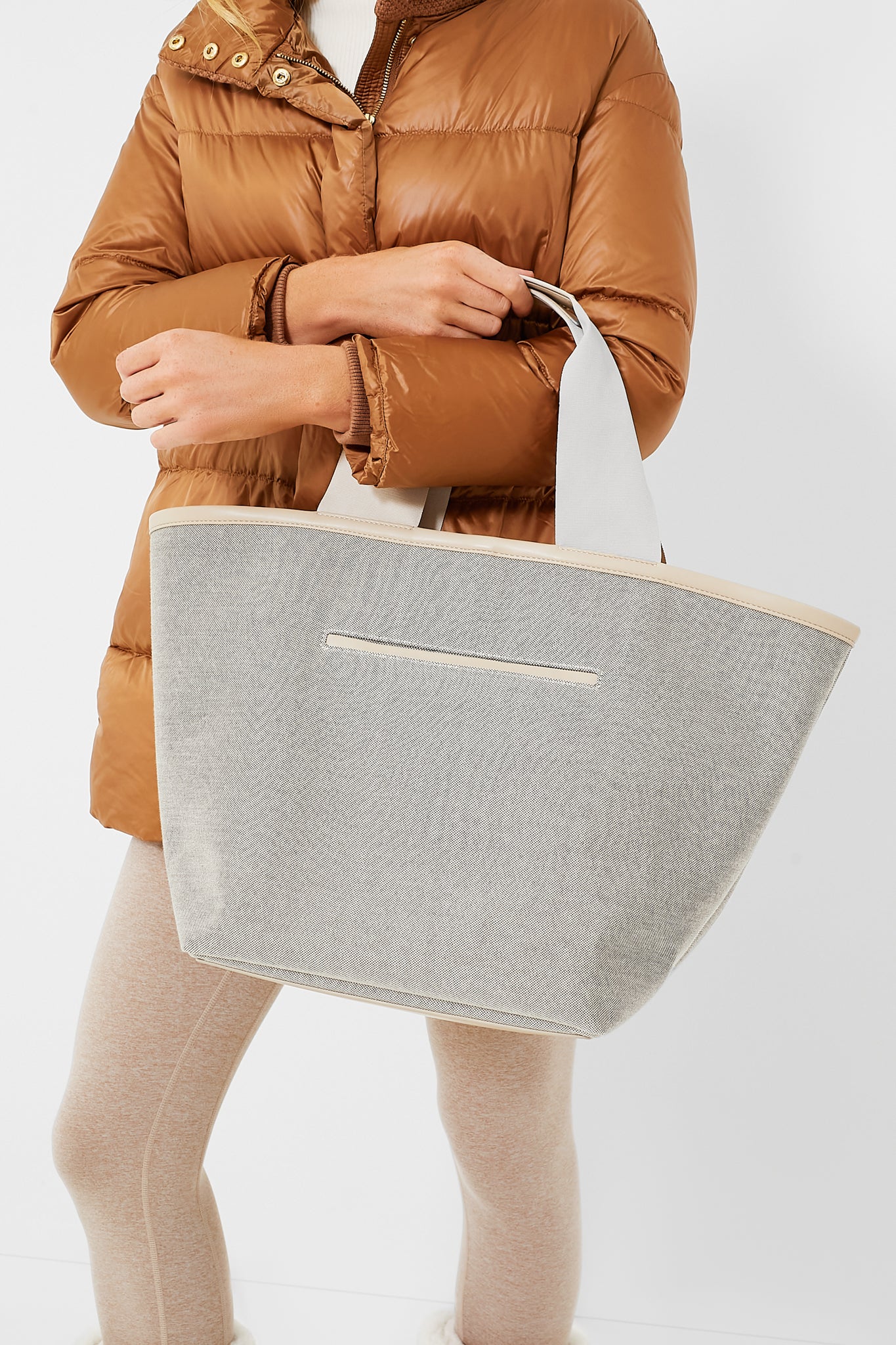 Gray Marled Tote Bag