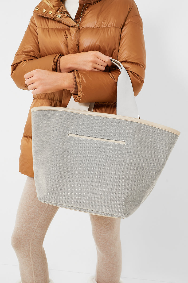 Gray Marled Tote Bag