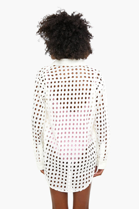 Marshmallow Eyelet Oxford Tunic