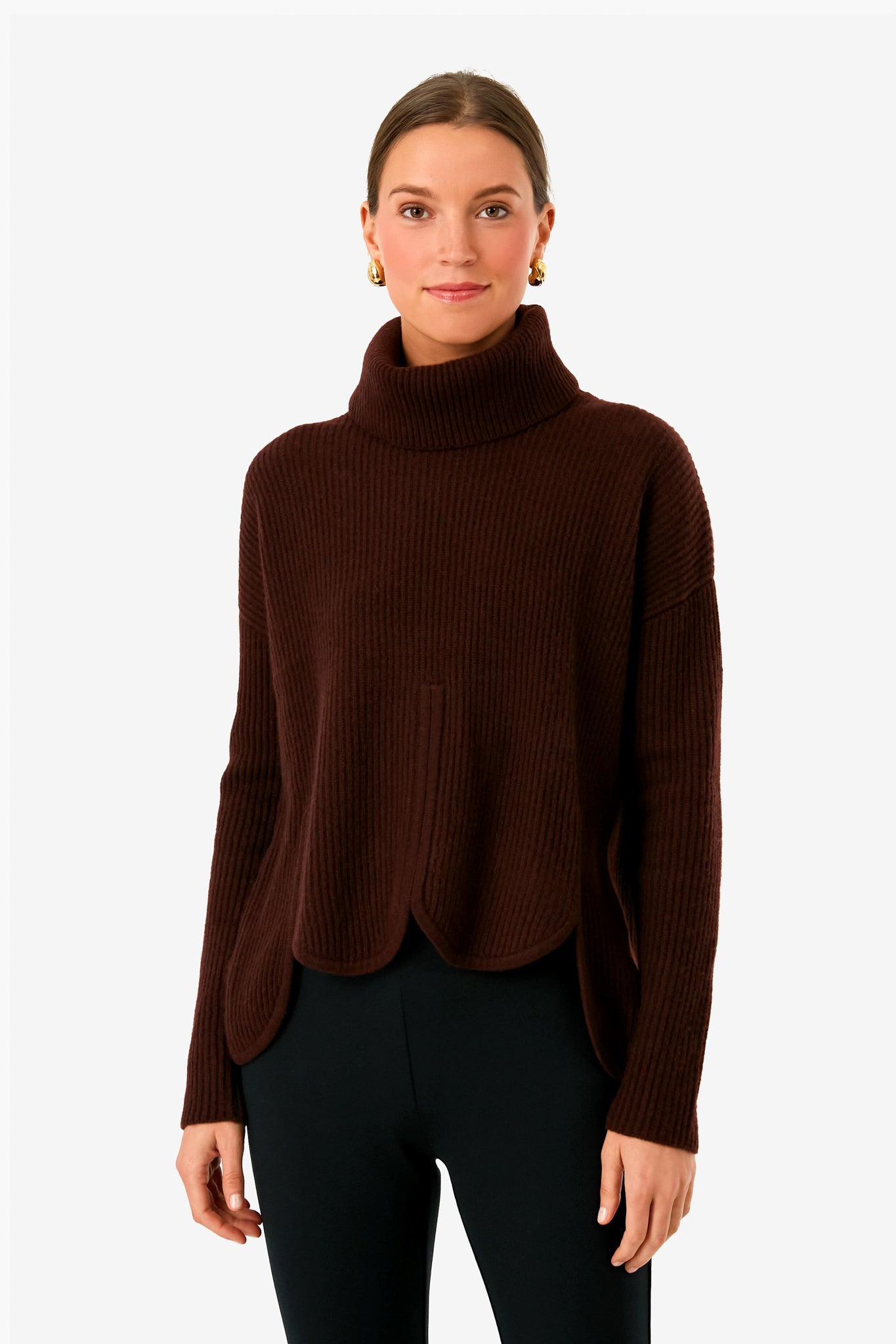 Cashmere Sweater, Pleated Skirt & Chloe Faye