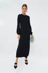 Black Double Knit Lennox Dress