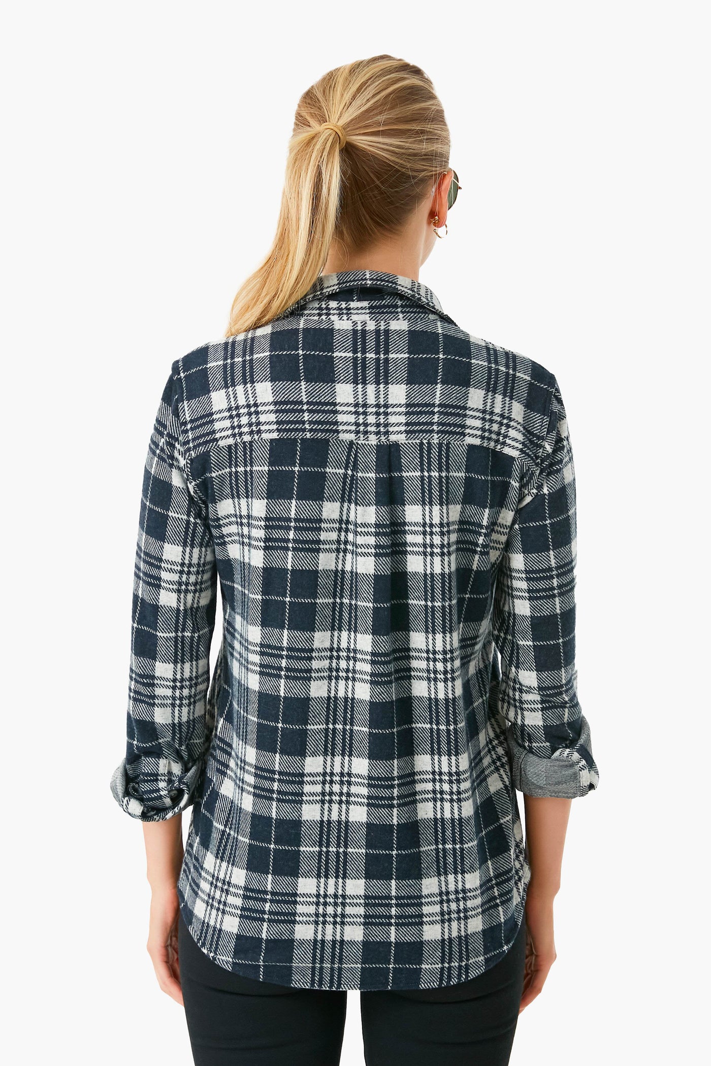 Navy Plaid Legend Sweater Shirt