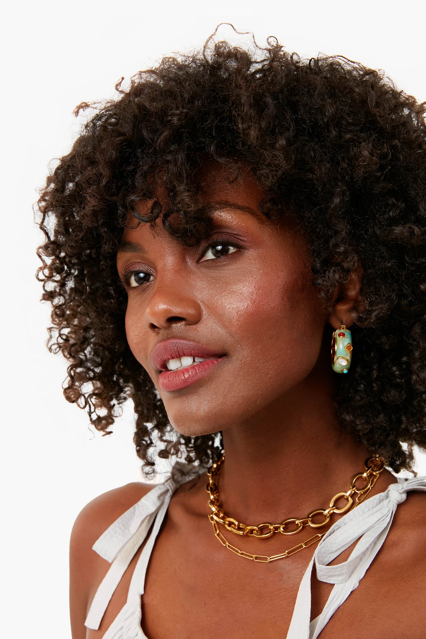Turquoise La Bomba Hoops