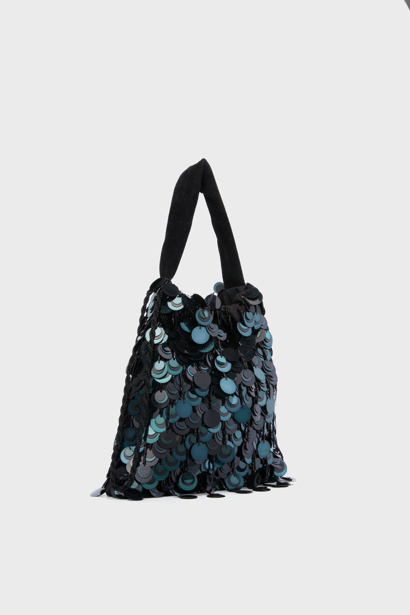 Dark Peacock Sequin Gala Bag