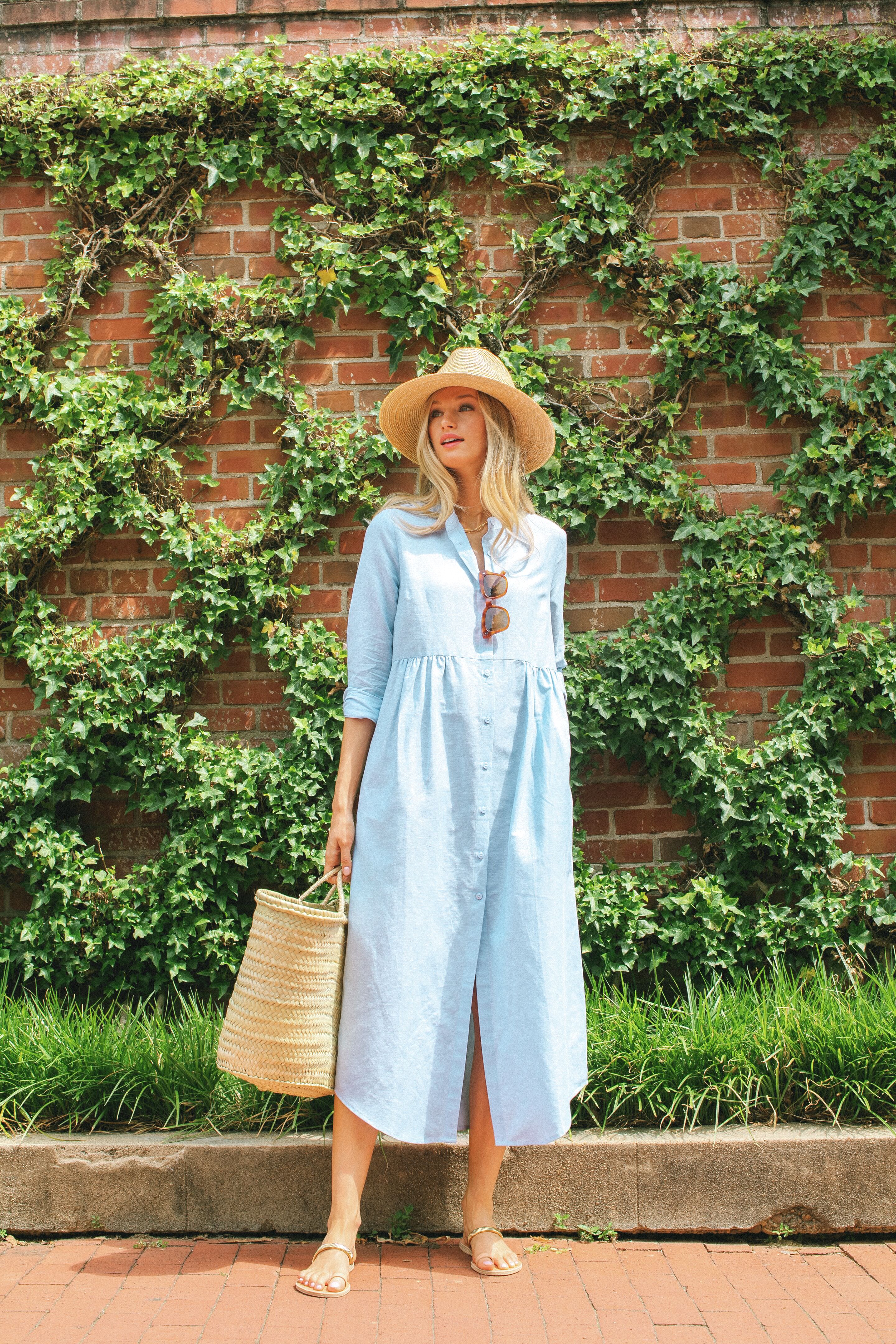 Chambray Linen Lydell Maxi Dress | Tuckernuck