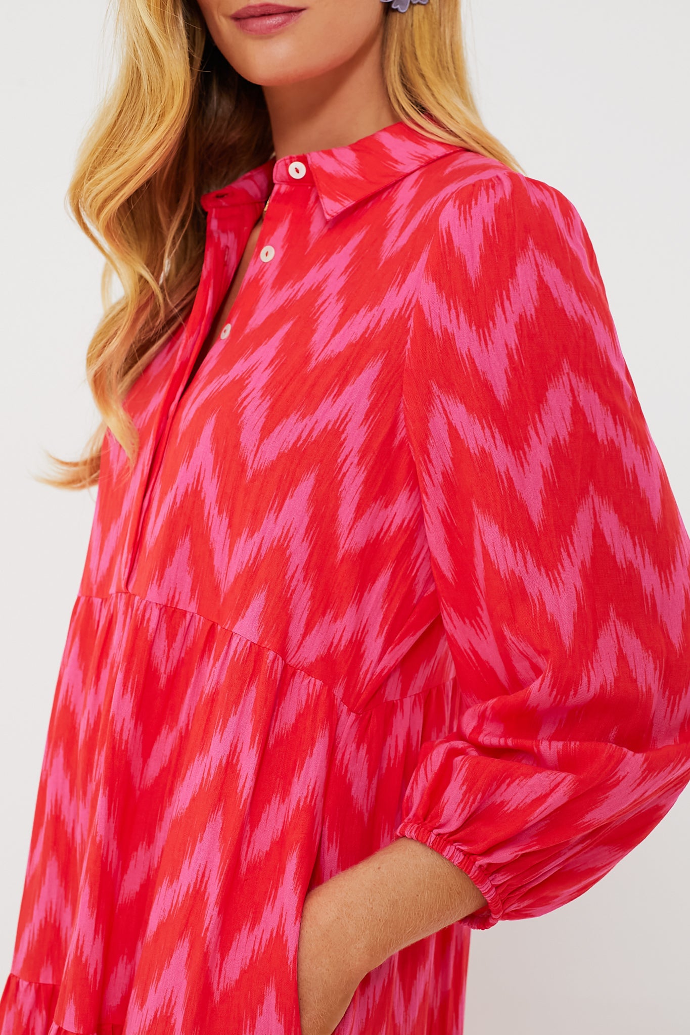 Hot Pink Ikat Mabel Maxi Dress | Pomander Place Hot Pink Ikat Mabel Maxi Dress | Pomander Place