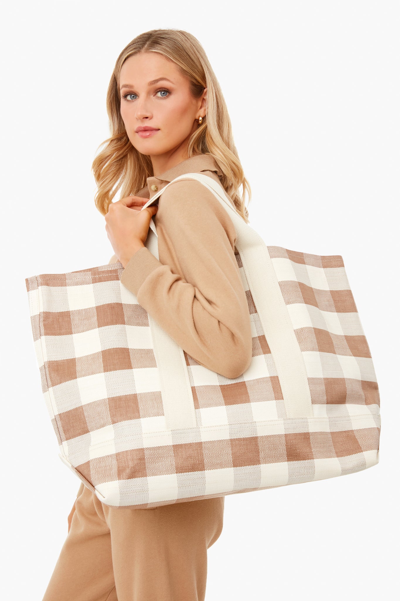 Sandstone Gingham Bodie Bag