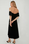 Black Velvet Off The Shoulder Elise Dress