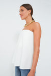 Strapless Ivory Crepe Marin Top
