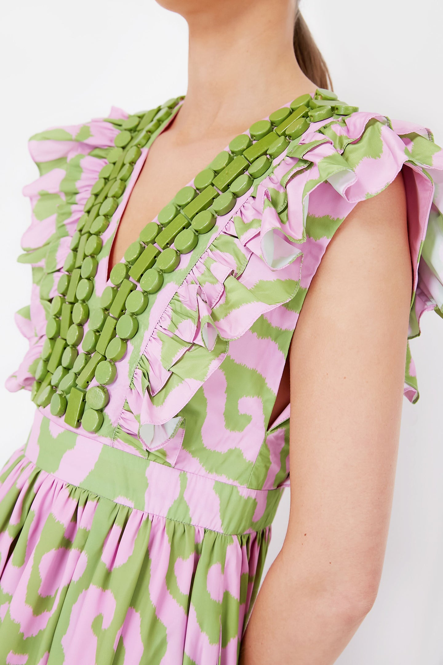 Green and Pink Tiger Stacey Dress