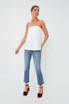 Strapless Ivory Crepe Marin Top