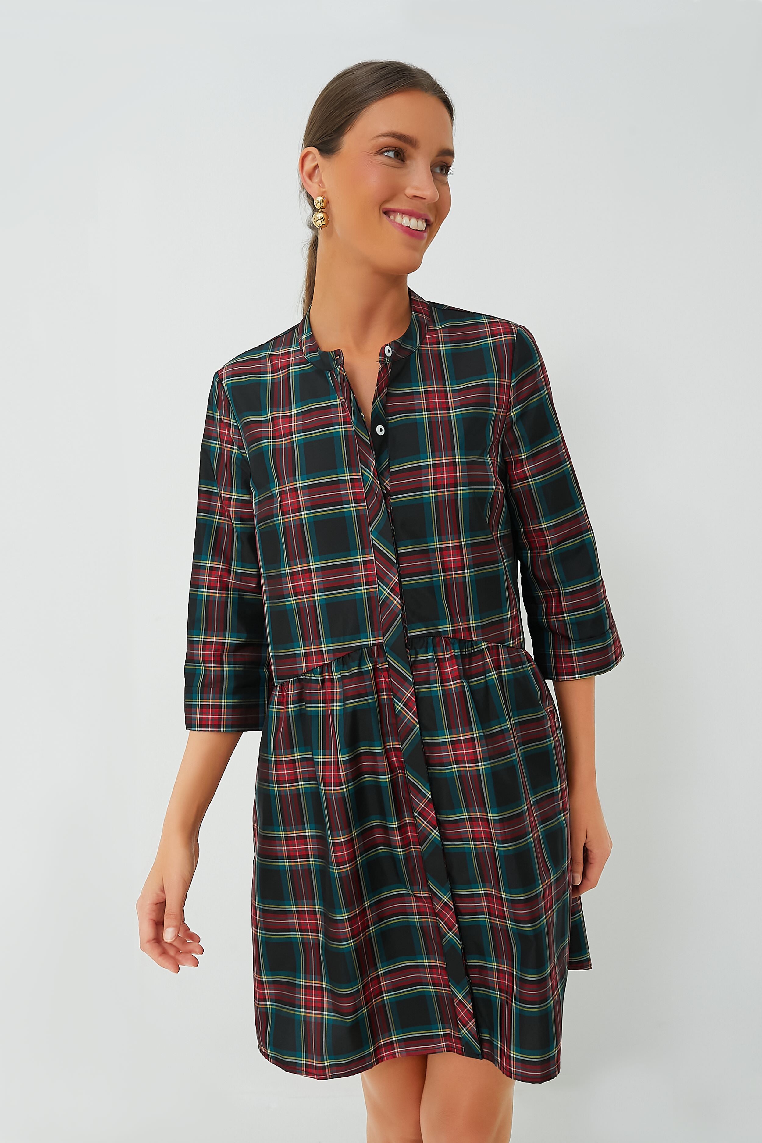 Highland Tartan Royal Shirt Dress | Tuckernuck Black Plaid / Xs