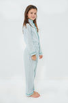 Kids Emerald Ticking Pajama Set