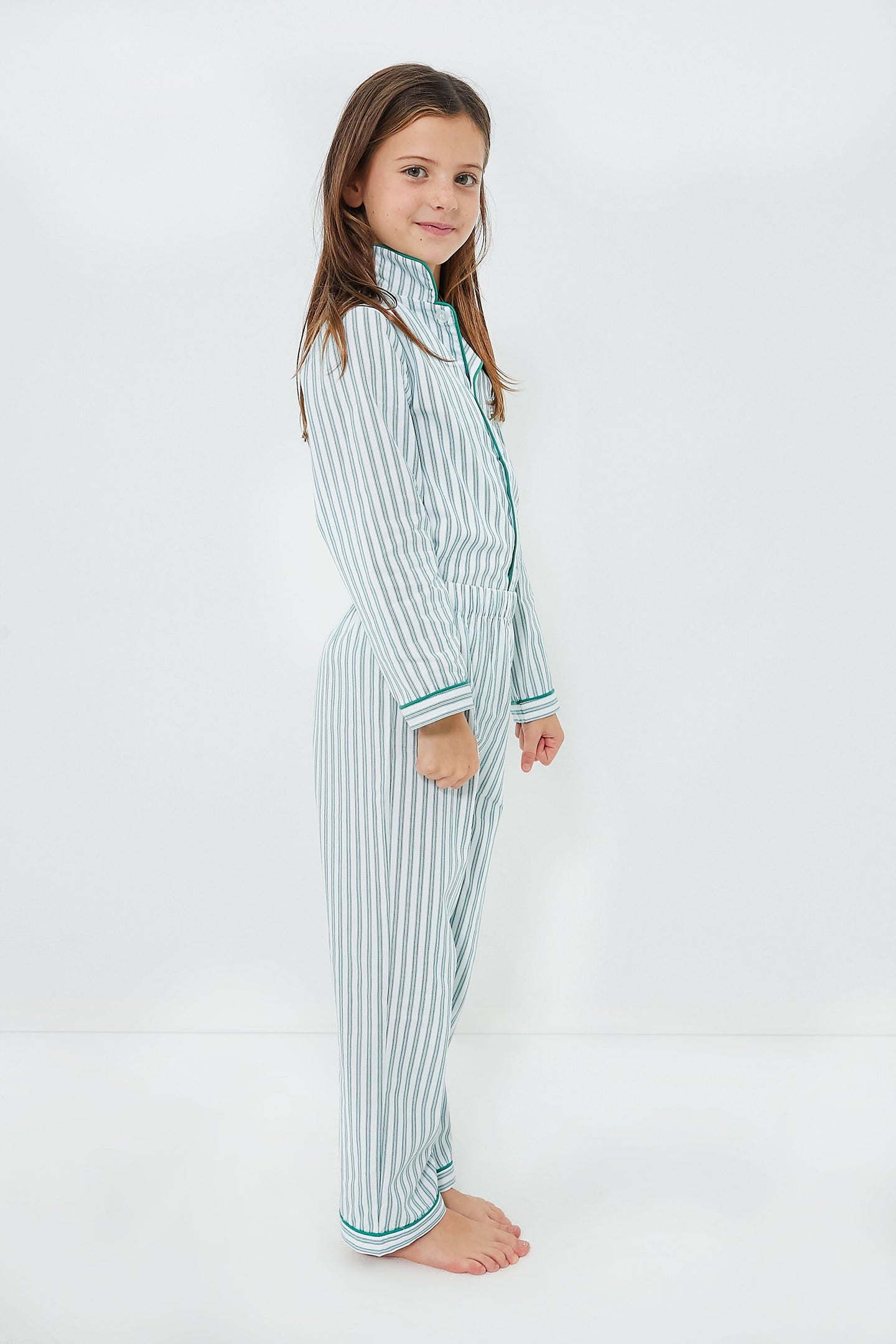 Kids Emerald Ticking Pajama Set