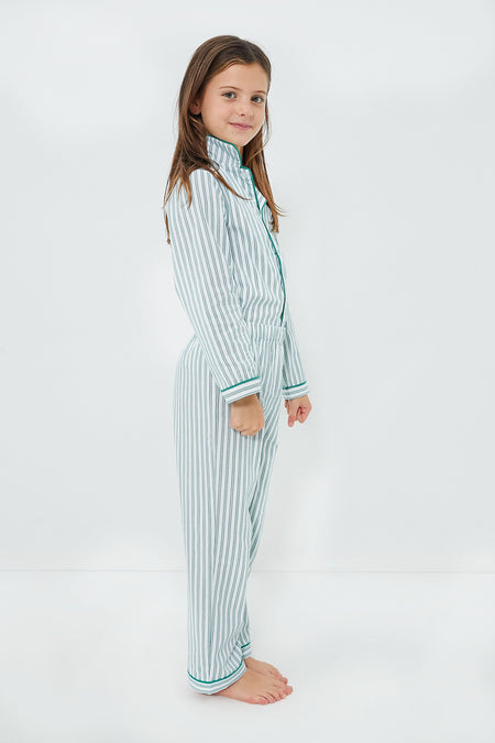 Kids Emerald Ticking Pajama Set