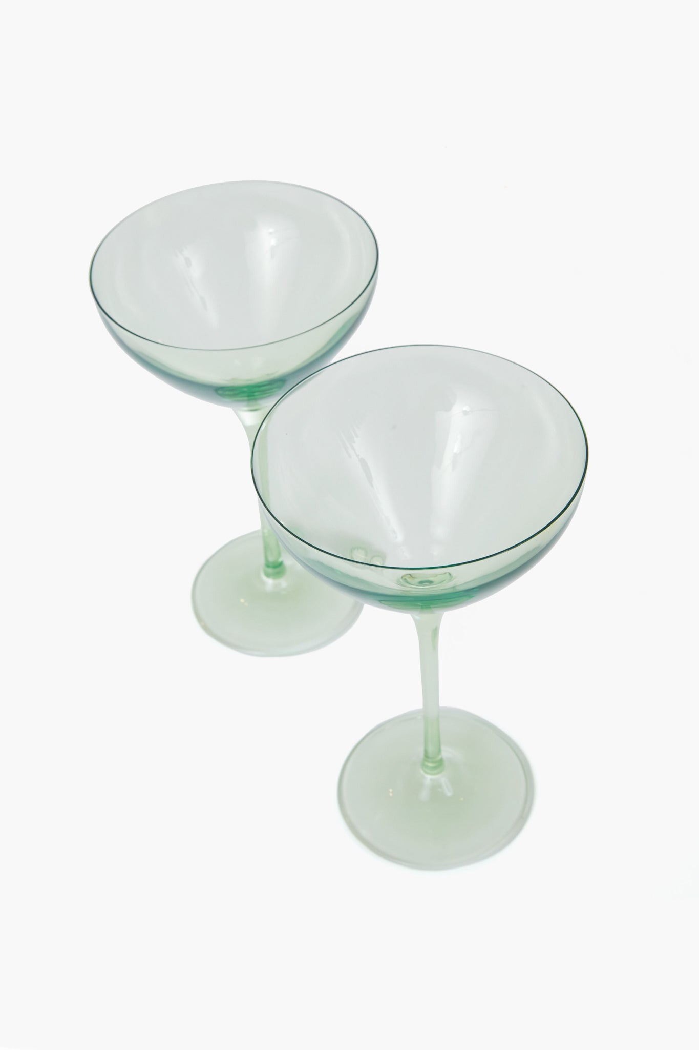 Mint Green Martini Glasses Set of 2