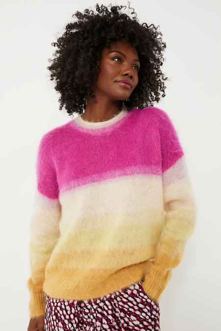 Fuchsia and Yellow Drussell Sweater Isabel Marant Etoile