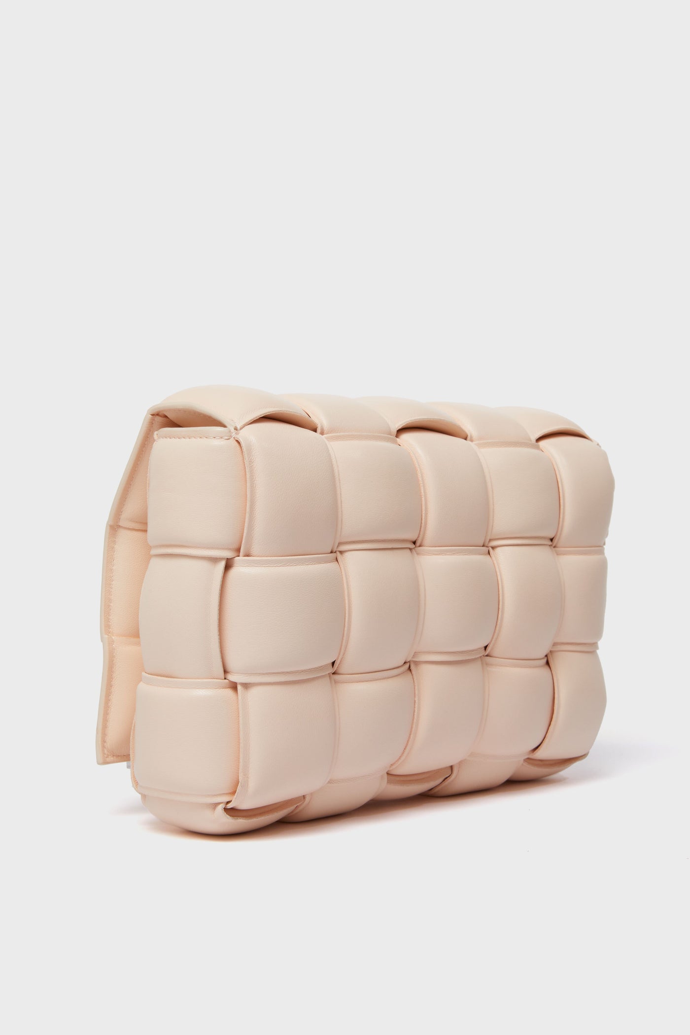 Bottega Veneta Pink Beige Maxi Intrecciato Padette Cassette Bag