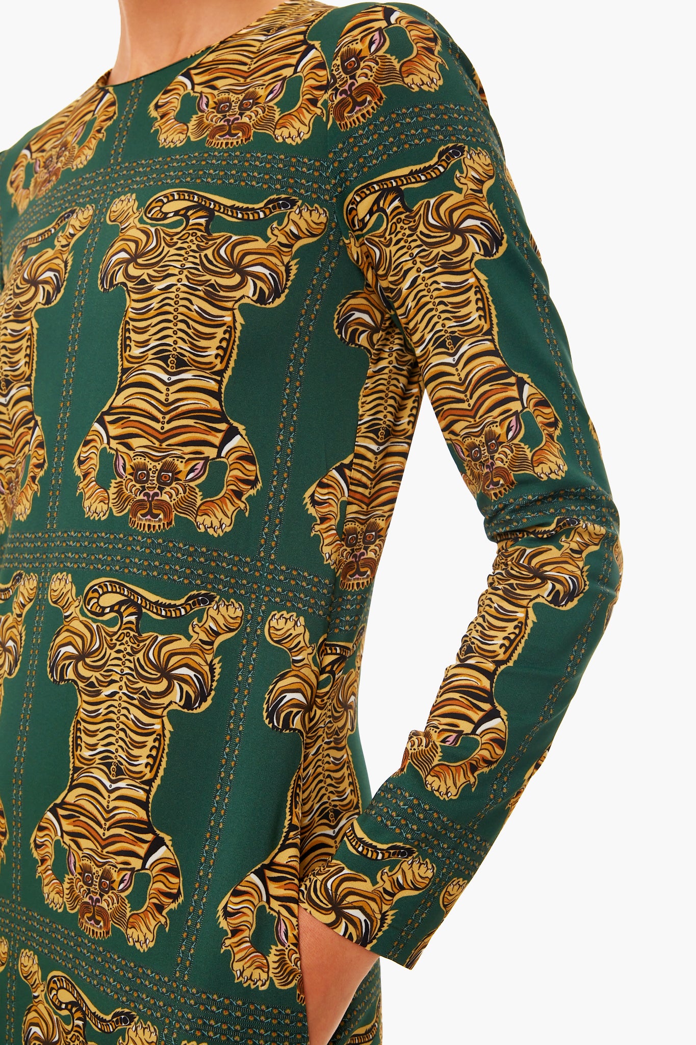 Tiger Tiles Long Sleeve Swing Dress | La DoubleJ Tiger Tiles Long Sleeve Swing Dress | La DoubleJ
