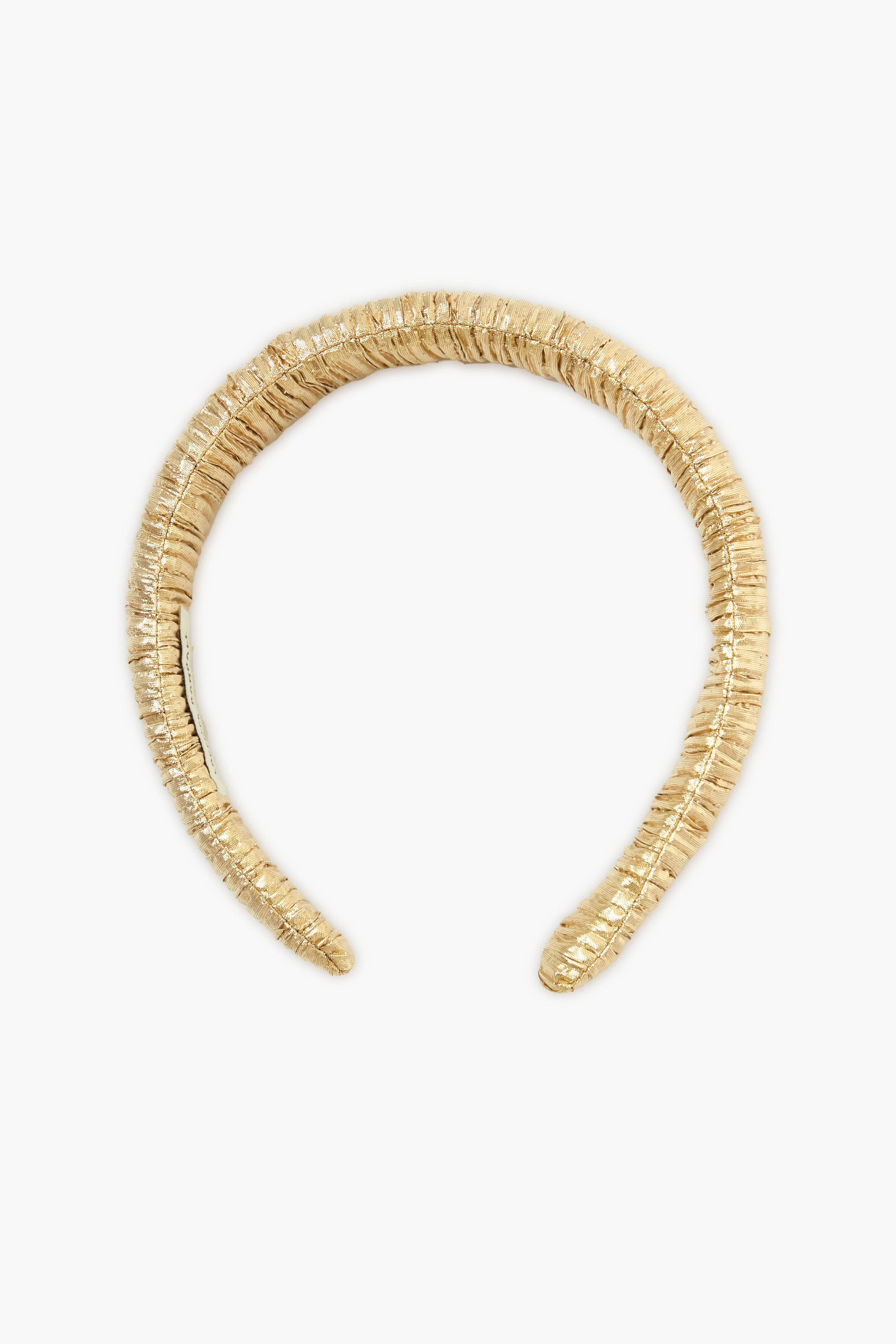 Embellished Rhinestone Rope Ribbon Headband Gold - Pack of 6