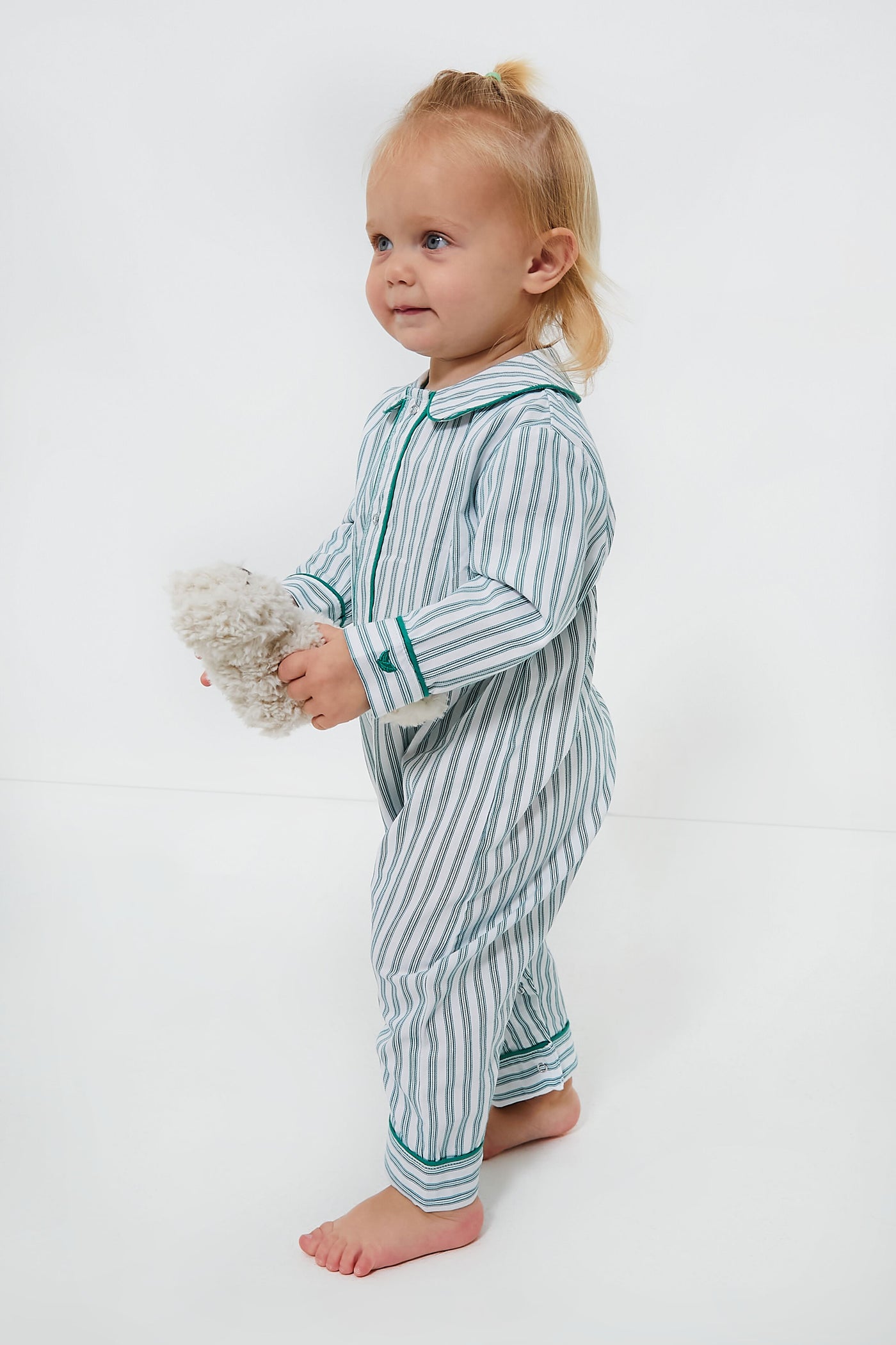 Infant Emerald Ticking Cambridge Romper