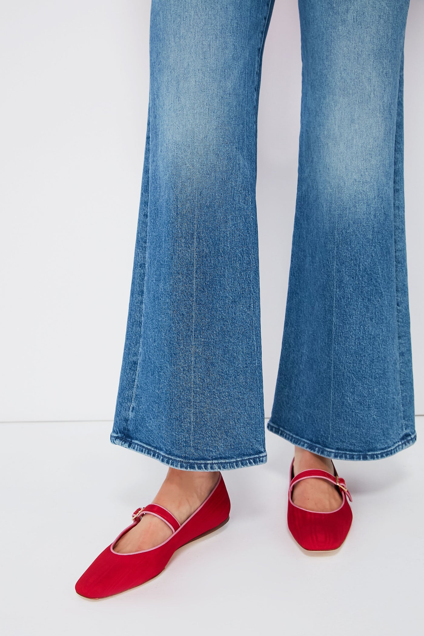 Red Moire Ginger Mary Jane Flat