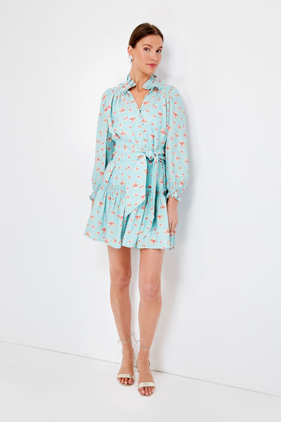 Blue Ikat Flower Blakely Dress | Hunter Bell