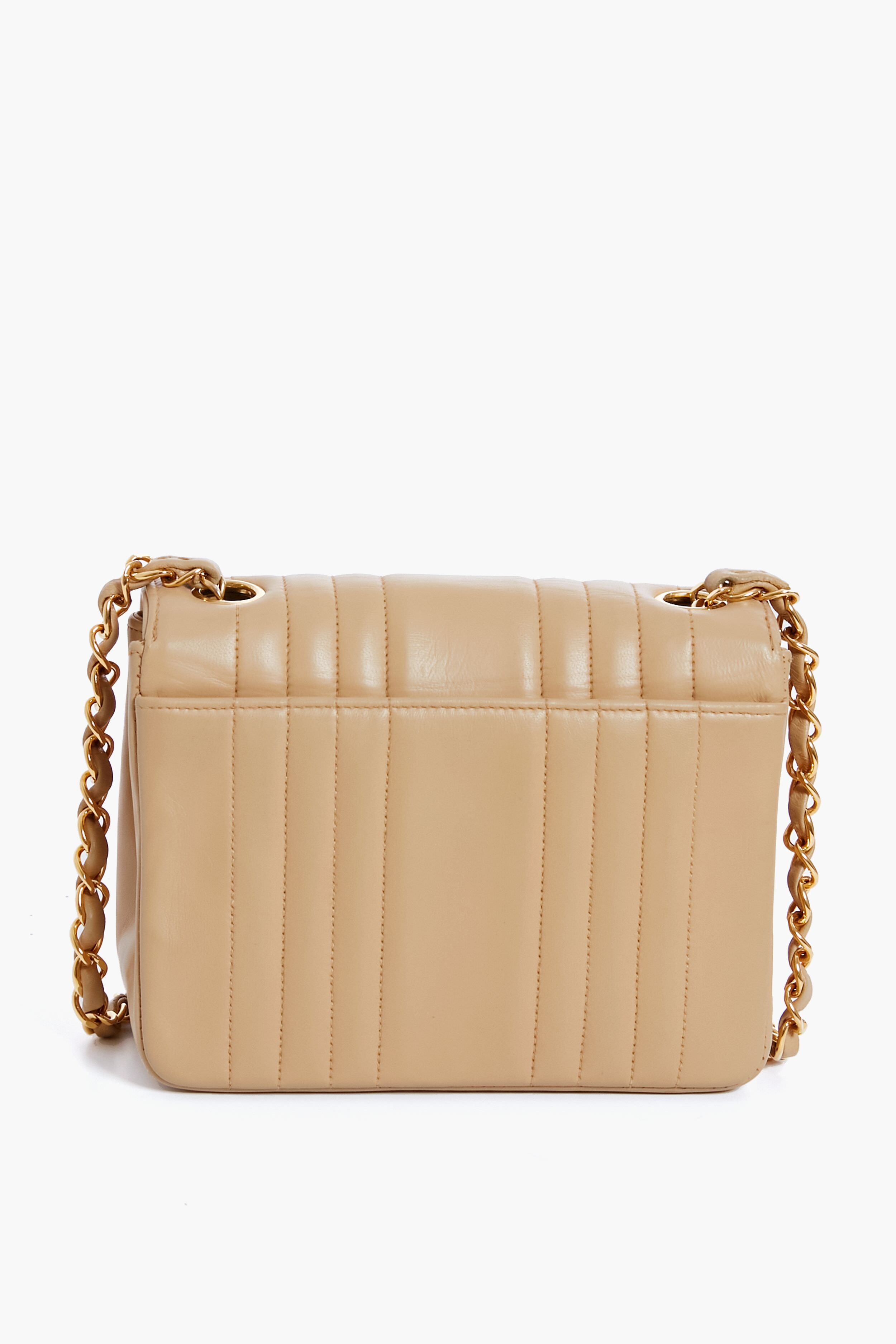 CHANEL Beige Mademoiselle Mini Mastrasse Shoulder Bag