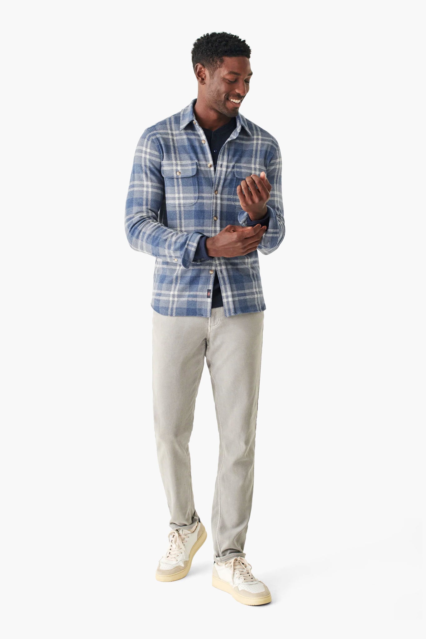 Vintage Blue Plaid Legend Sweater Shirt