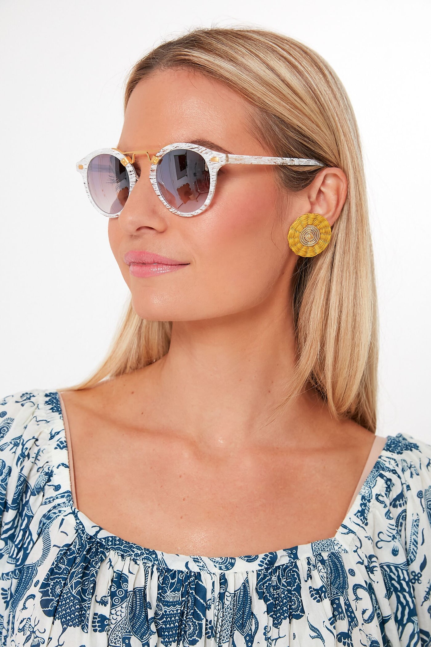 White Linen 24K St Louis Sunglasses