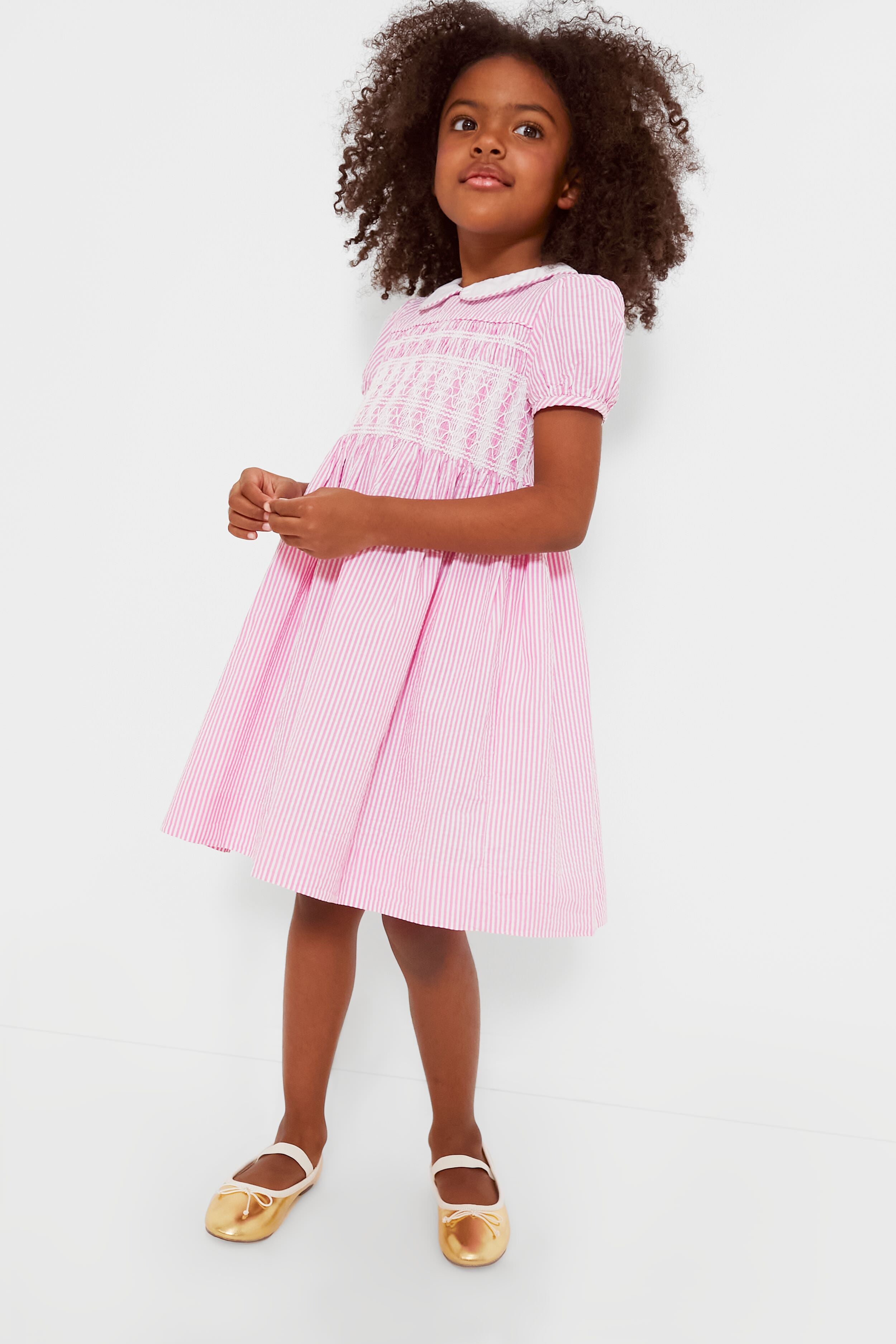 Striped Smocked Cotton Seersucker Dress | Polo Ralph Lauren