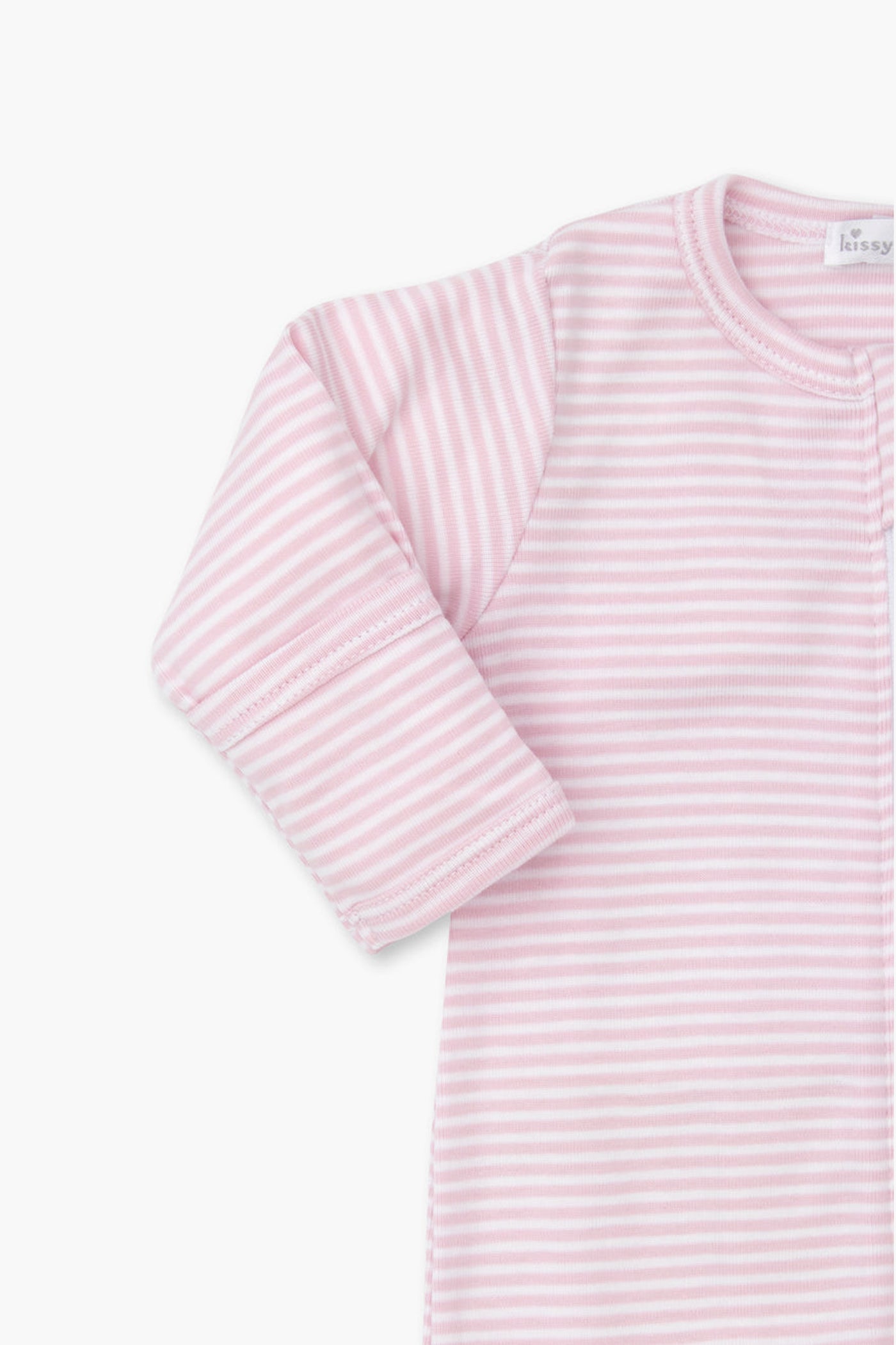 Pink Classic Rib Zipper Footie