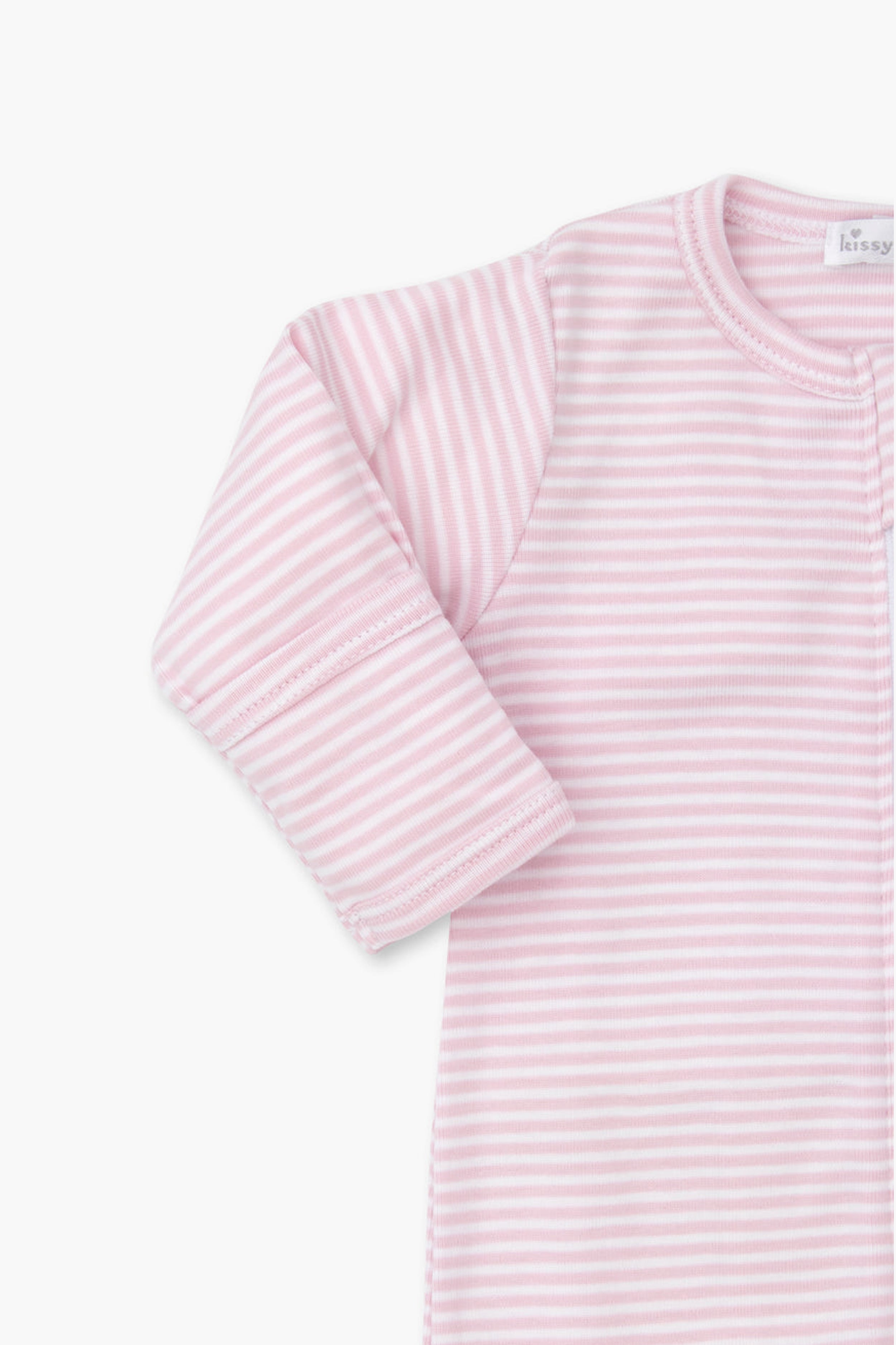 Pink Classic Rib Zipper Footie