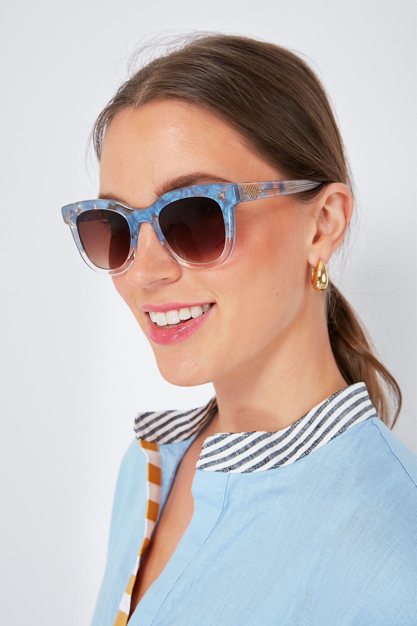 Opaline to Crystal Jena Sunglasses