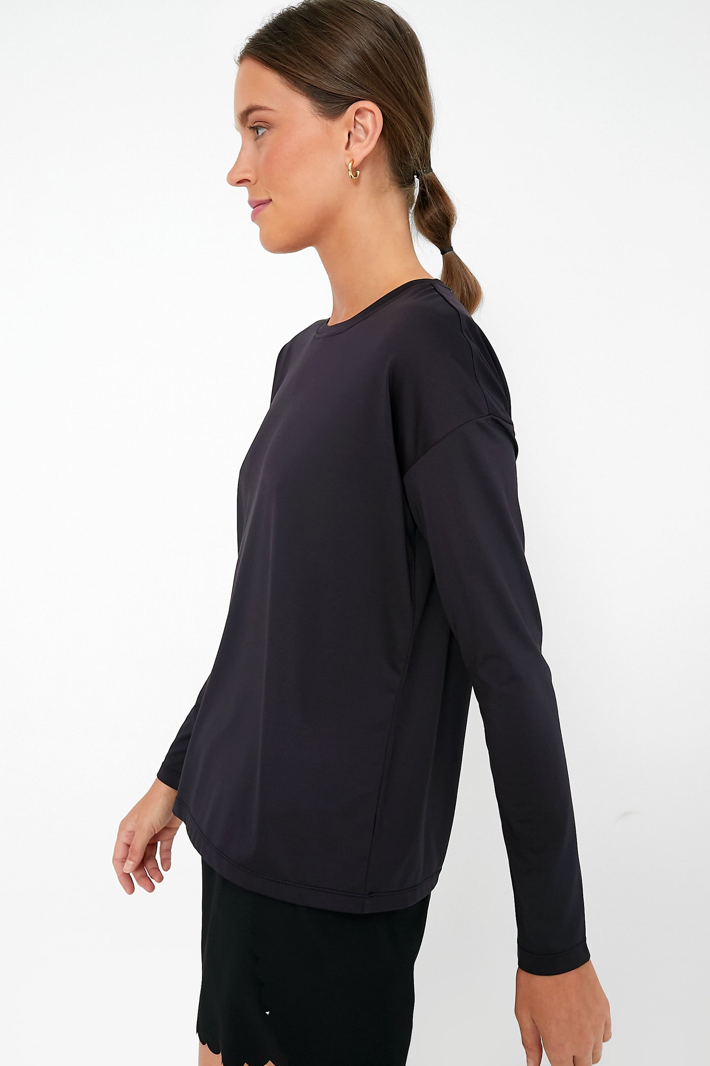 Black Long Sleeve Performance Jersey Ryan Boyfriend Tee