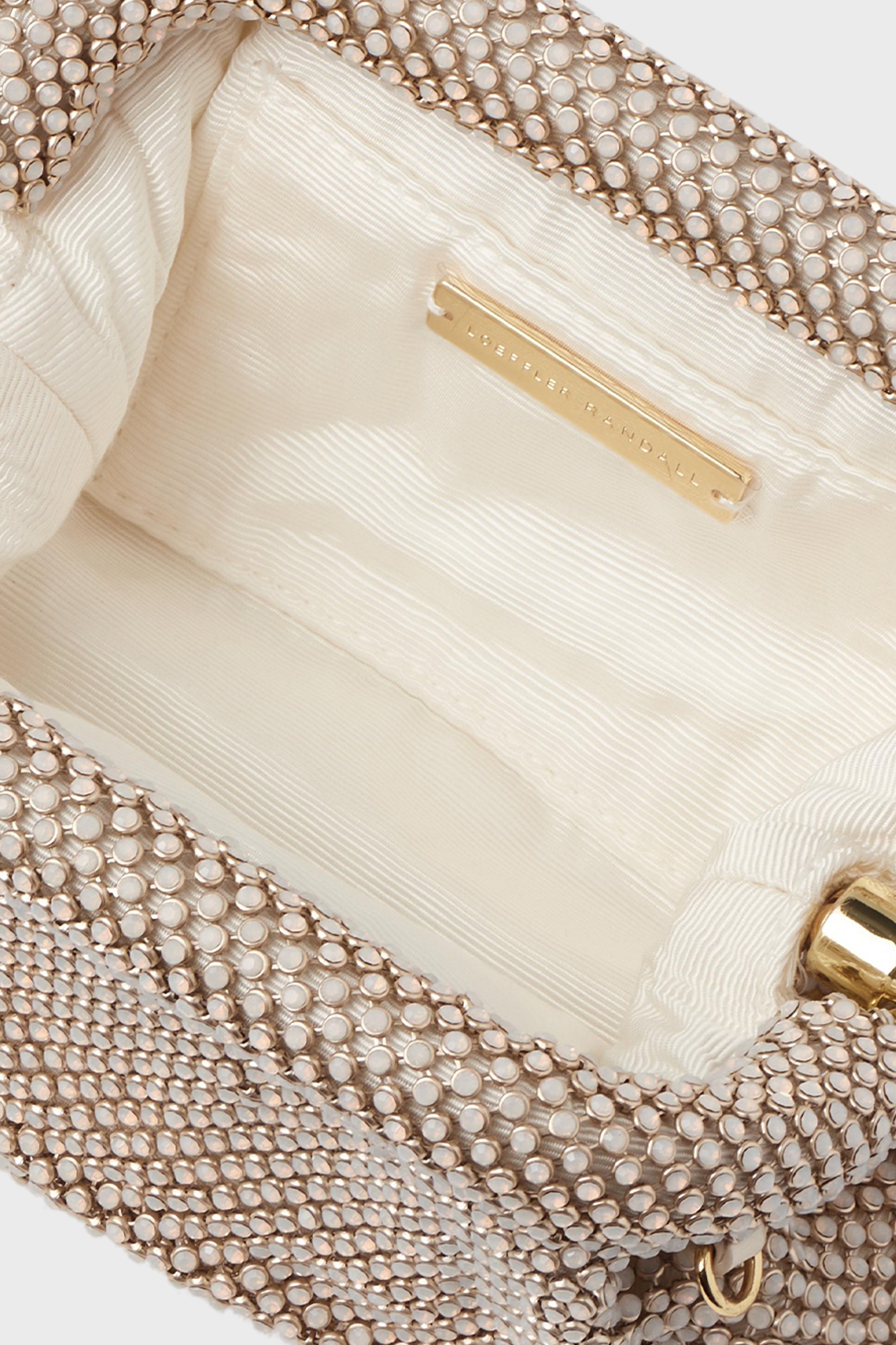 White Opal Diamante Doris Micro Clutch