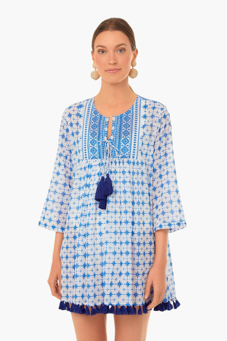Exclusive Plume Periwinkle Seychelles Tunic