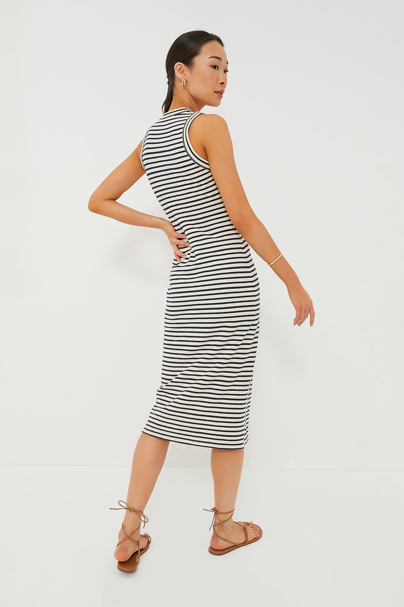 Navy Stripe Organic Go To Tank Dress